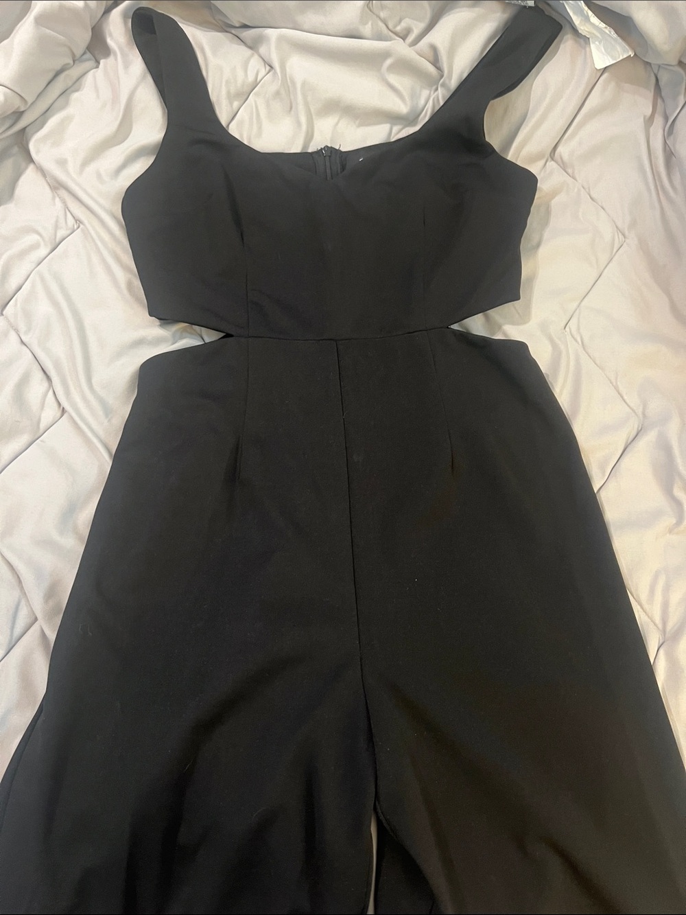 Black Cutout Wide-Leg Jumpsuit